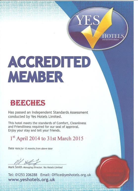 Beeches Hotel Blackpool Eksteriør billede